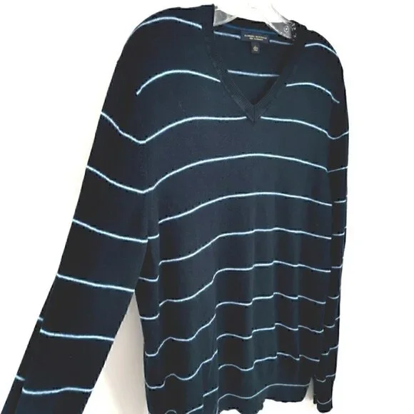Banana Republic Men's L Silk Cashmere Striped - Picture 3 of 11